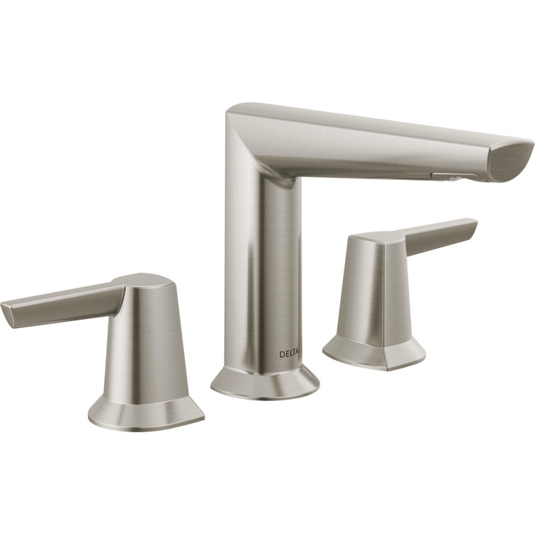 Stainless Steel Modern Widespread Bathroom Faucet with Dual Handles