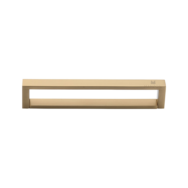 Satin Brass 6.31'' Bar Pull with Dual Mount Installation