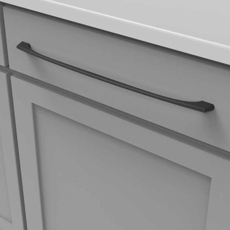 Matte Black Steel Kitchen Cabinet Handles, 19-1/4 Inch