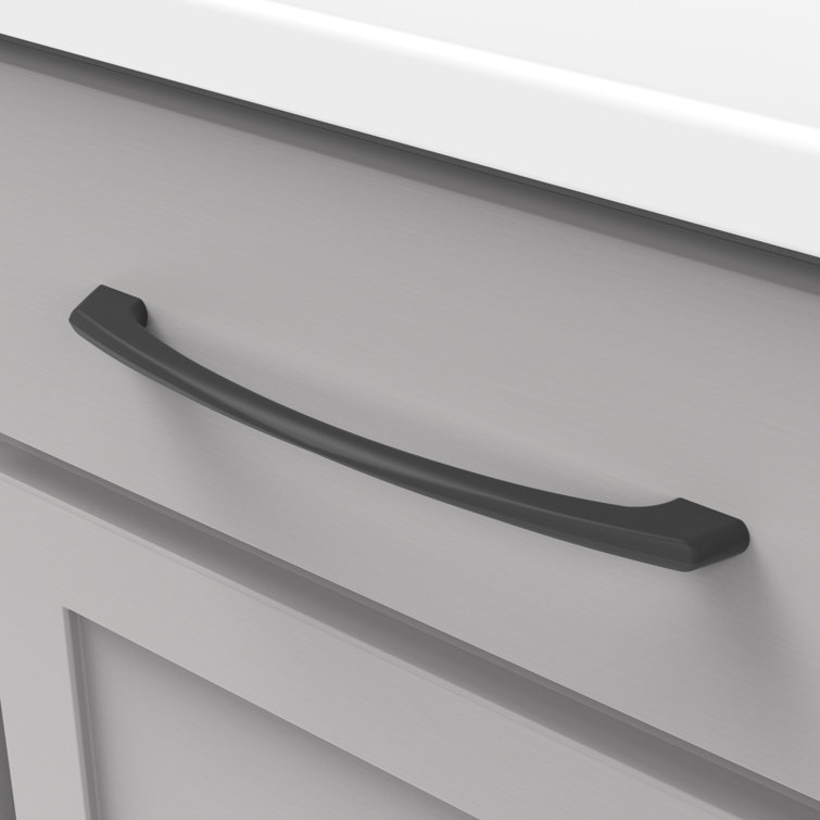 Matte Black Solid Core Kitchen Cabinet Handles, 8-13/16"