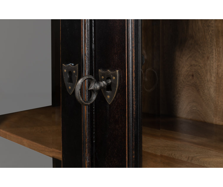 Ebony Black Adjustable Wood Traditional Bookcase