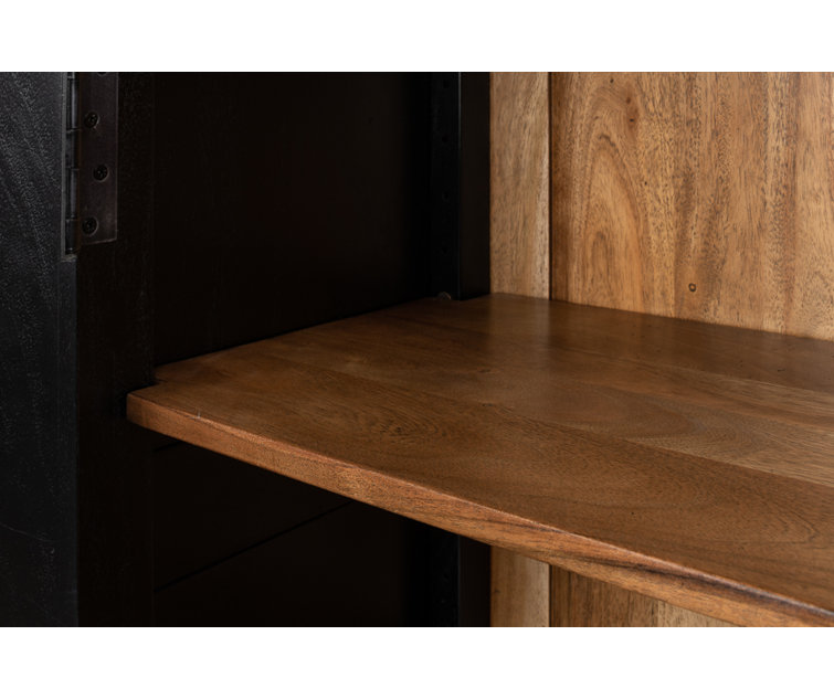 Ebony Black Adjustable Wood Traditional Bookcase