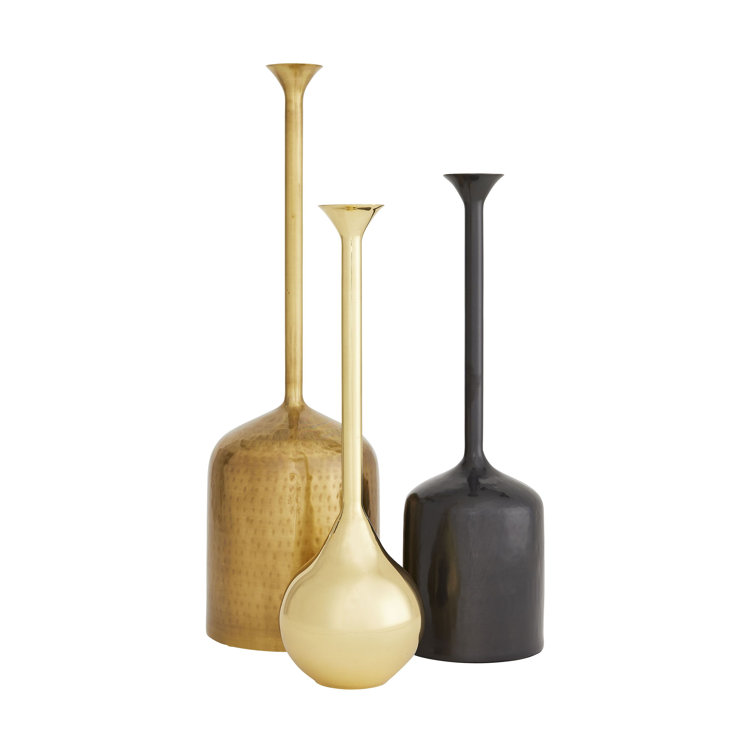 Harris Trio Brass and Bronze Decorative Vessels