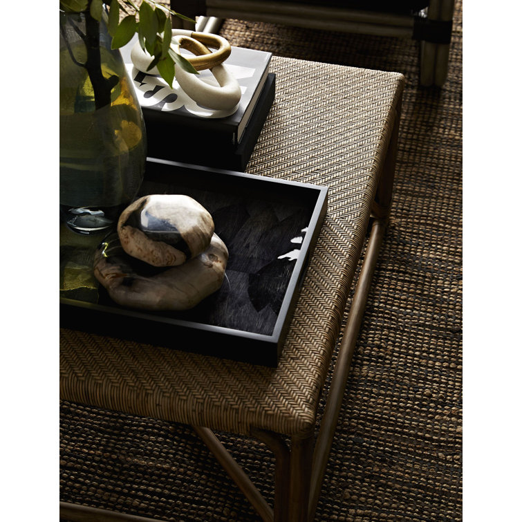Underhill 40'' Square Woven Rattan Coffee Table