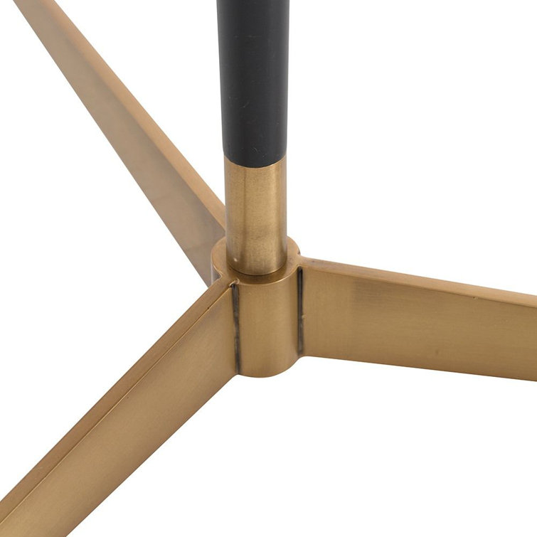 Bronze and Brass 57" Floor Lamp with Linen Shade