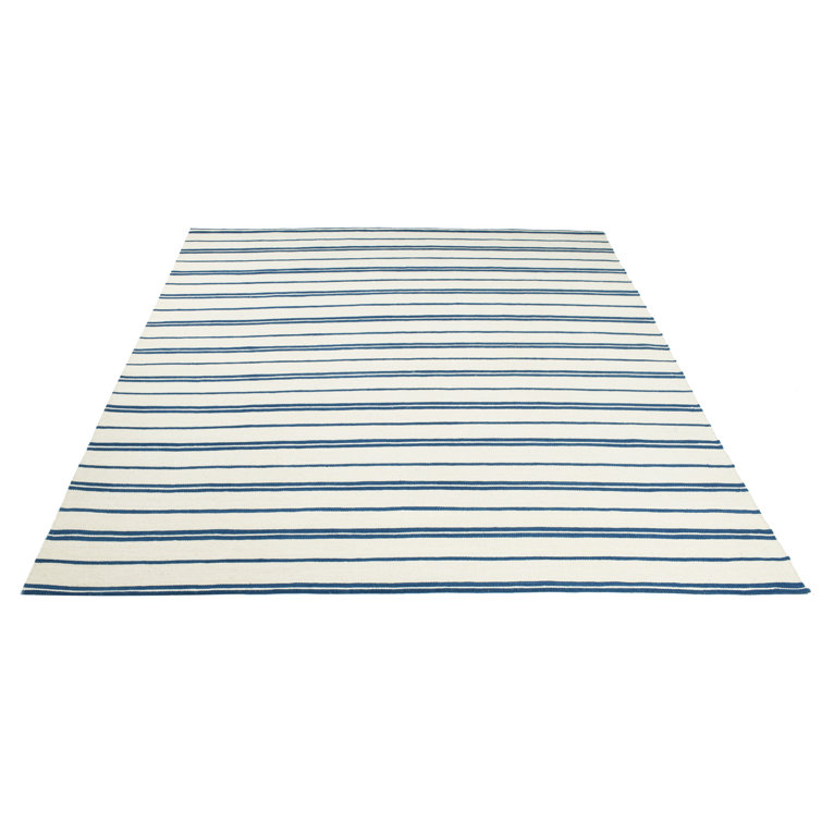 Pacific Stripe Hand-Woven Wool Flatweave 4' x 6' Rug