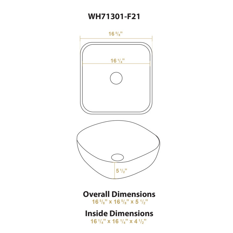 White and Silver Ceramic Square Bathroom Sink