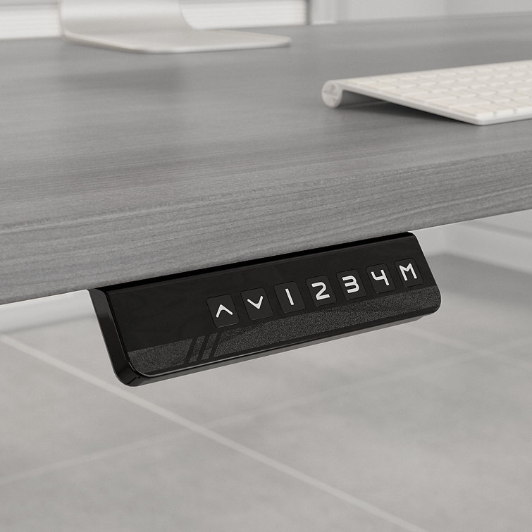 Elevate 72'' White/Black Electric Height Adjustable Standing Desk