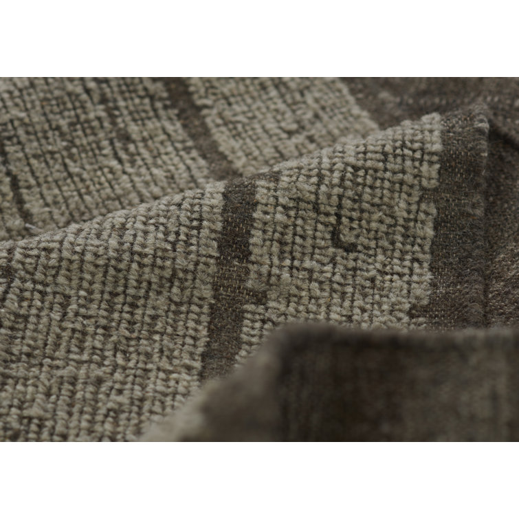 Bristol Handwoven Geometric Wool Blend Area Rug, 5' x 8', Natural