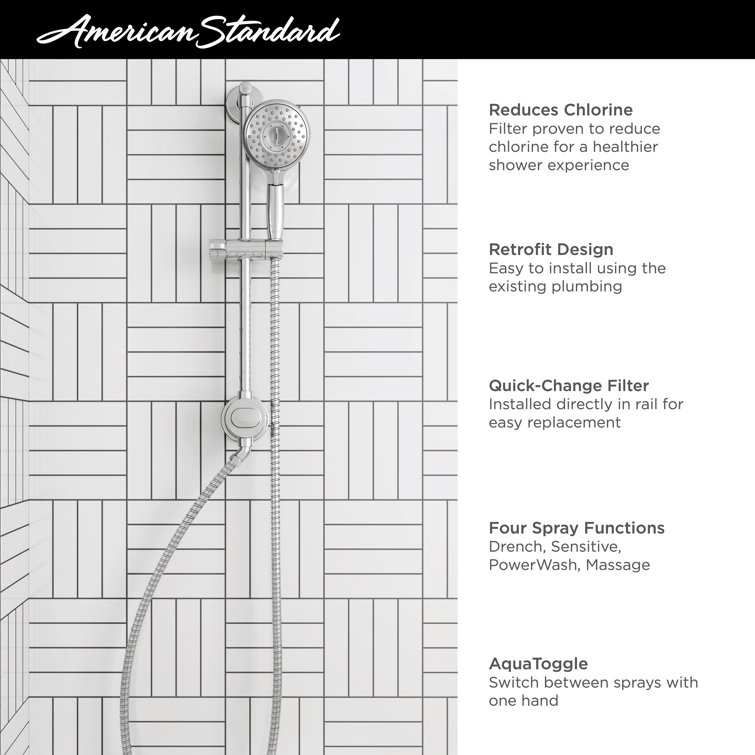 Spectra Chrome Adjustable Handheld Shower System with Filter
