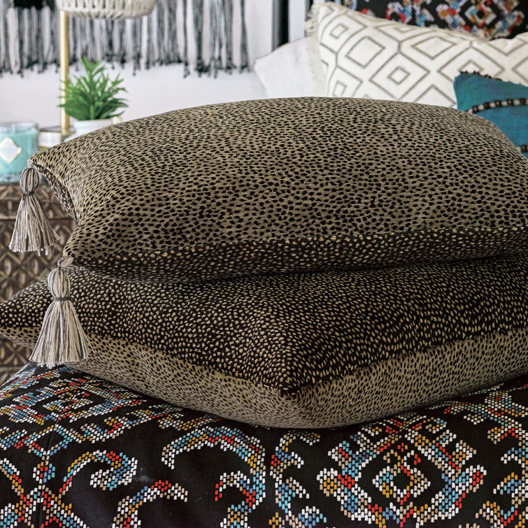 Freya Tan and Dark Brown Animal Print Decorative Pillow