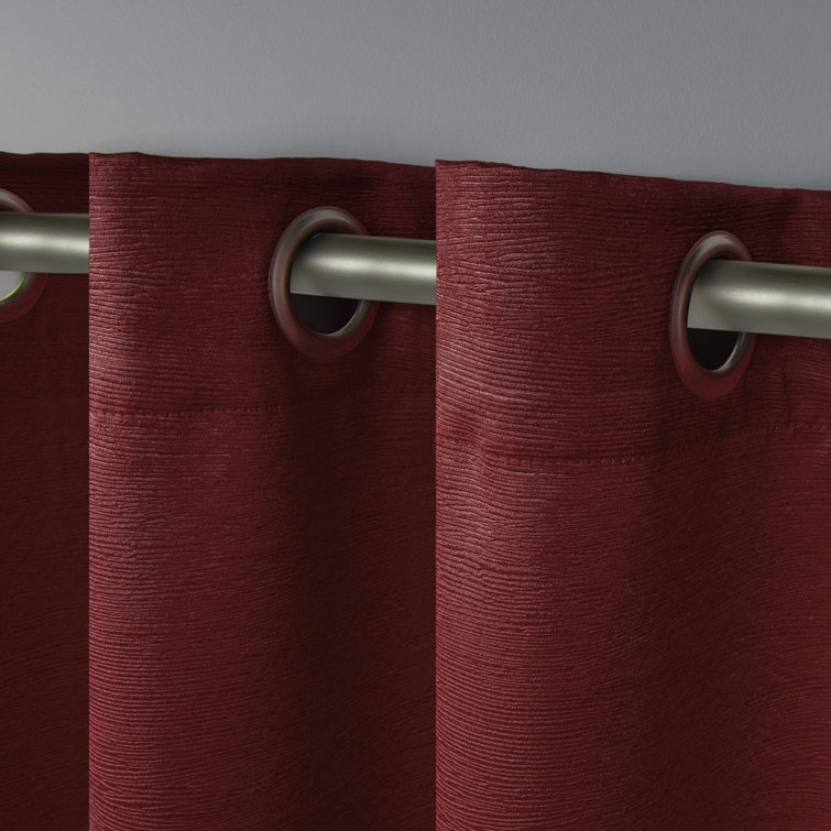 Oxford Chili Red Room Darkening Grommet Curtain Panels, 52" x 108"