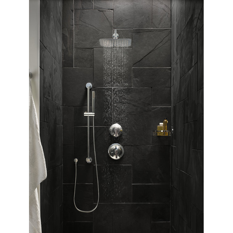 Chrome 12-Inch Square Wall Mounted Rain Shower Head