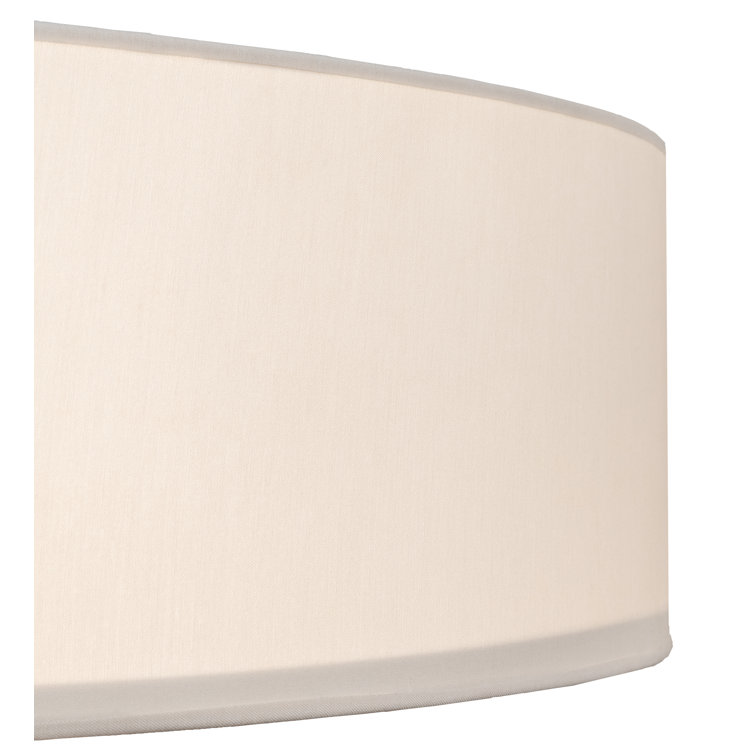 Modern Bronze and Acrylic Drum Semi-Flush Mount Light