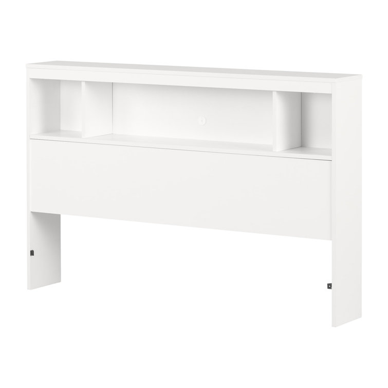 Pure White Fusion Full Bookcase Headboard with Storage