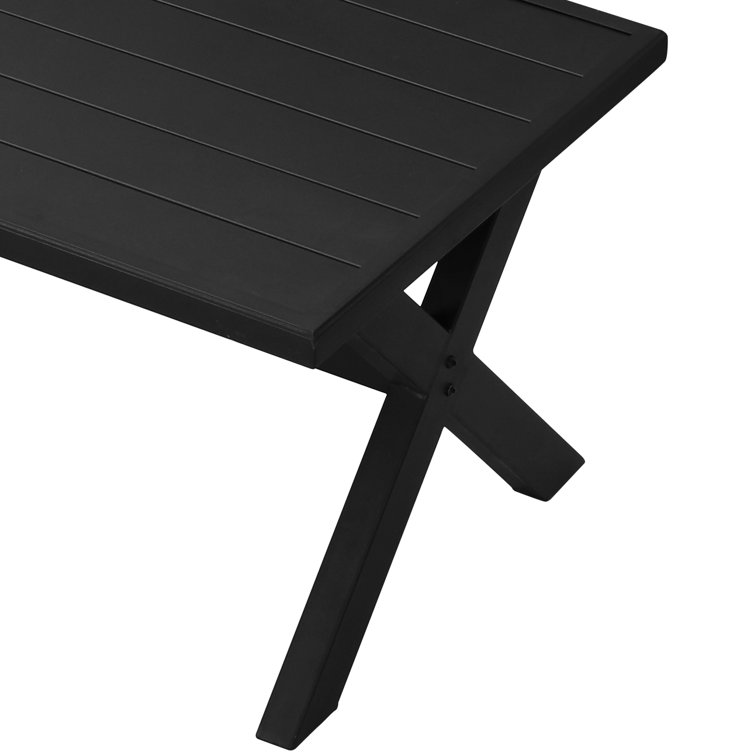 Beige Cushioned Black Metal 5-Person Outdoor Sofa Seating Group