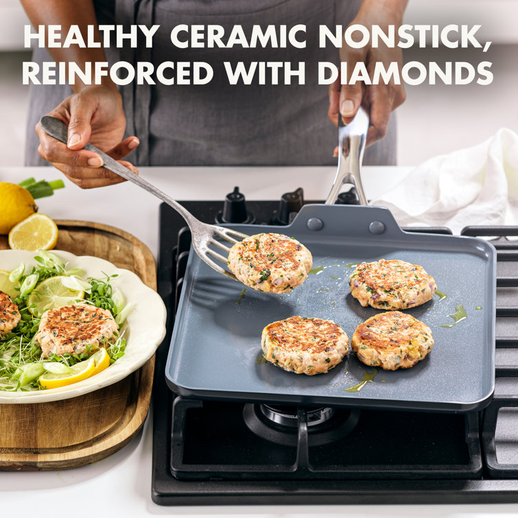 Valencia Pro Gray Ceramic Nonstick 11-Inch Griddle Pan