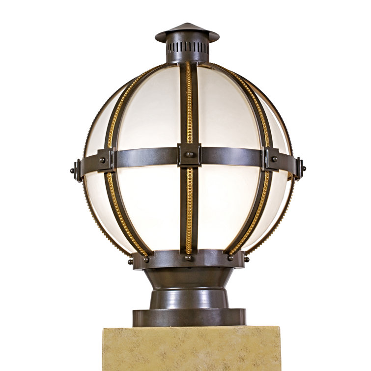 Chestnut Frosted Glass 1-Light Pier Mount Light