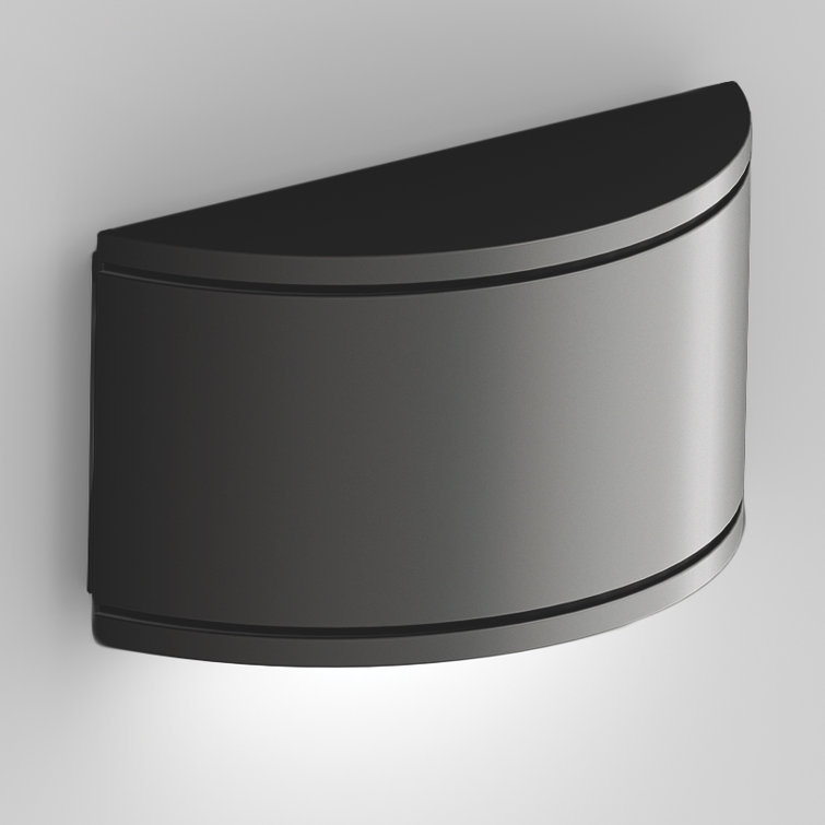 Crescent Black Aluminum 10" LED Outdoor Wall Sconce
