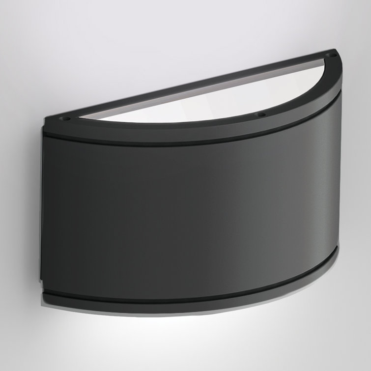 Sleek Black Cylinder Dimmable Outdoor Wall Sconce