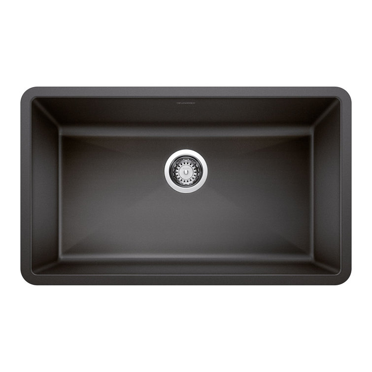 Anthracite Stone Single Bowl Undermount Kitchen Sink