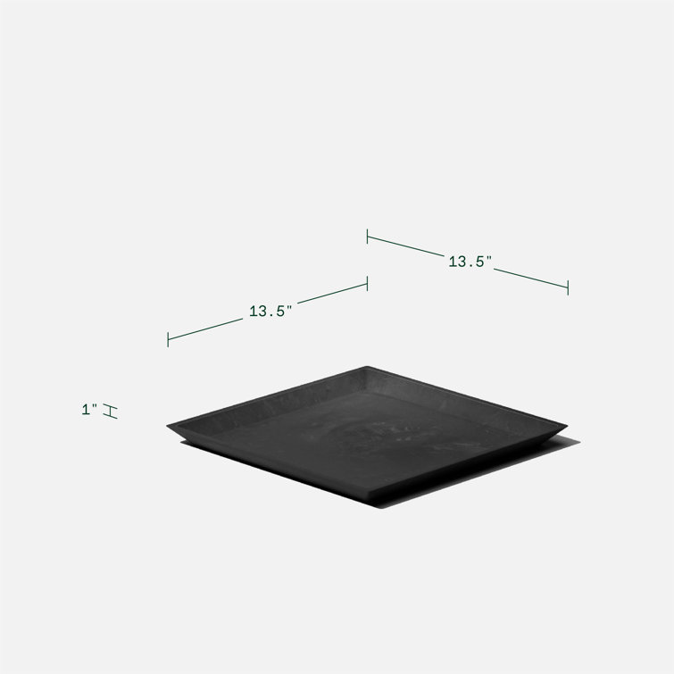 Black Polyethylene Nobleton Planter Tray Set of 2