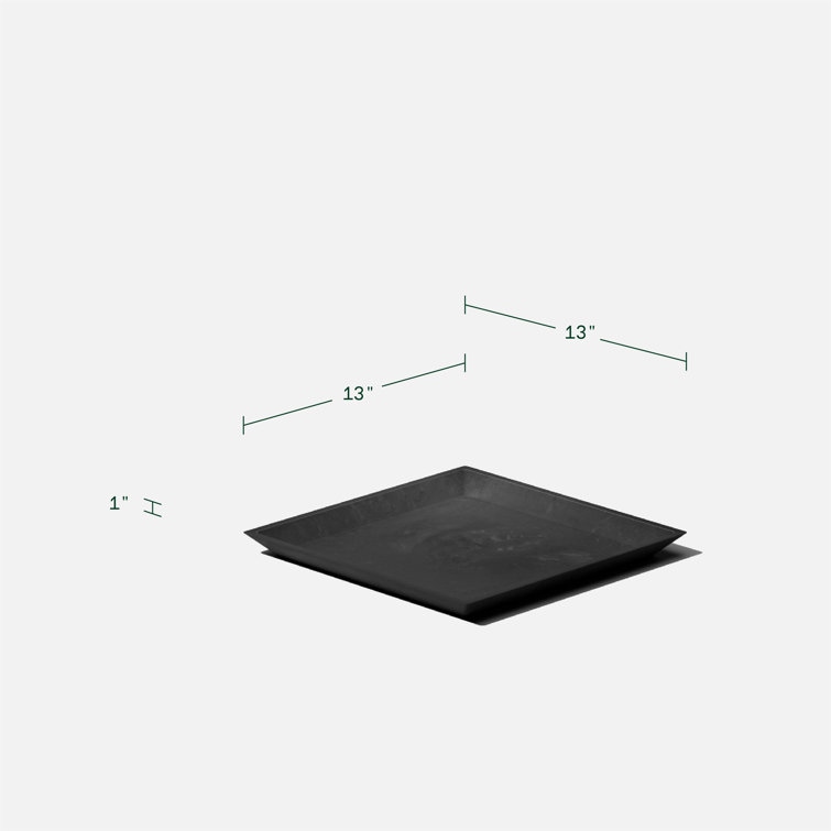 Black Polyethylene Nobleton Planter Tray Set of 2