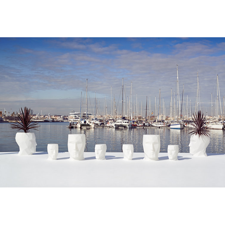 Adan White Matte Polyethylene Side Table