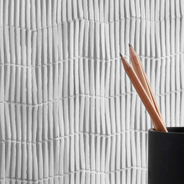 Blaze Keys White Linear Resin Mosaic Wall Tile