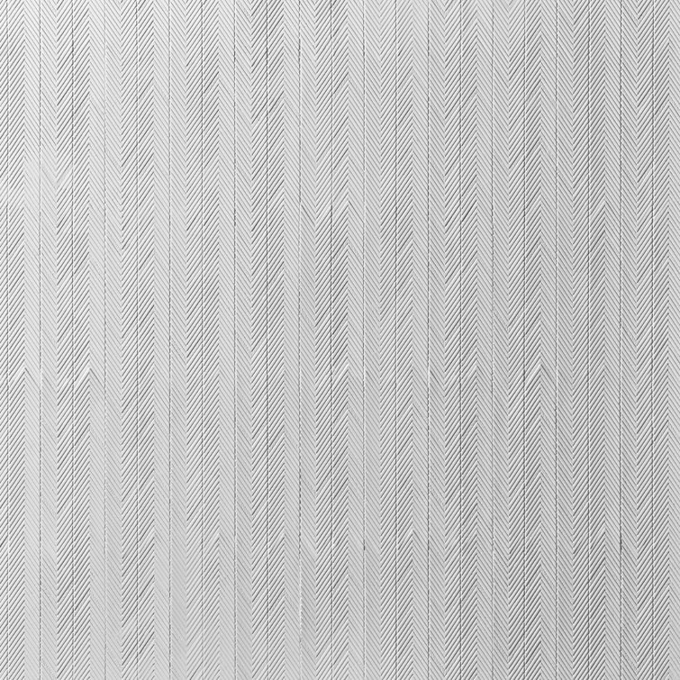 Blaze White Plastic Herringbone Mosaic Wall Tile
