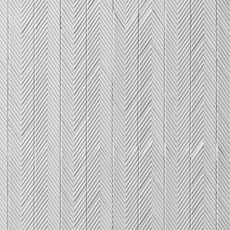Blaze White Plastic Herringbone Mosaic Wall Tile