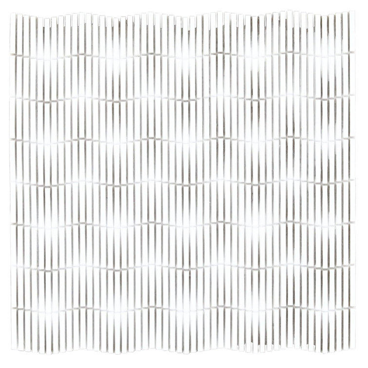 Blaze Keys White Linear Resin Mosaic Wall Tile