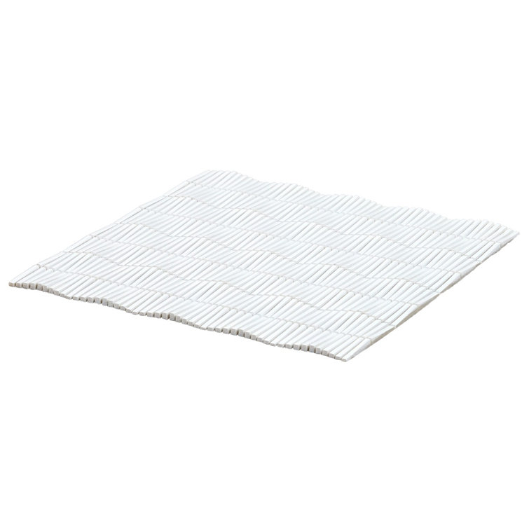 Blaze Keys White Linear Resin Mosaic Wall Tile