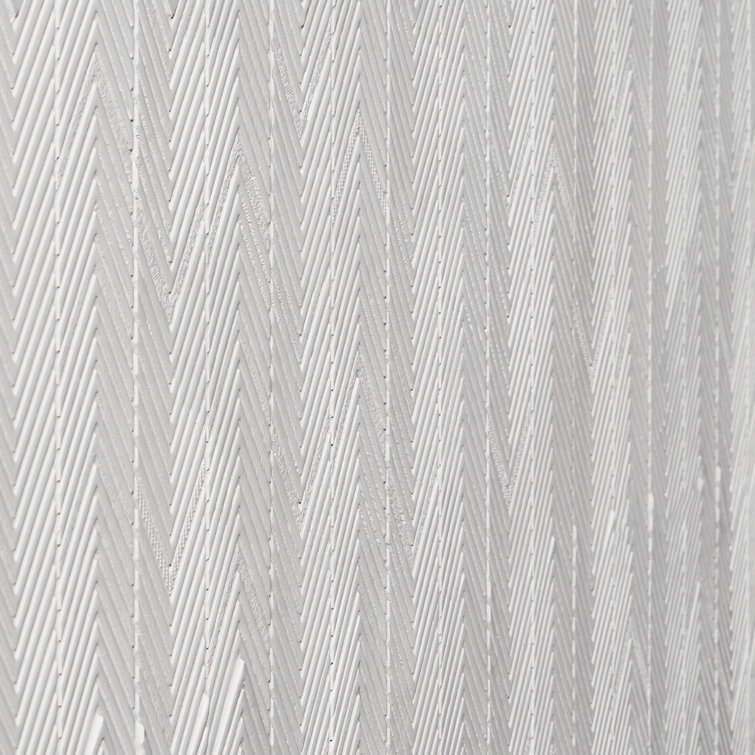 Blaze White Plastic Herringbone Mosaic Wall Tile