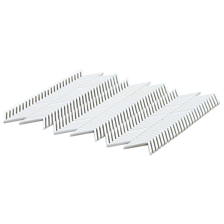 Blaze White Plastic Herringbone Mosaic Wall Tile