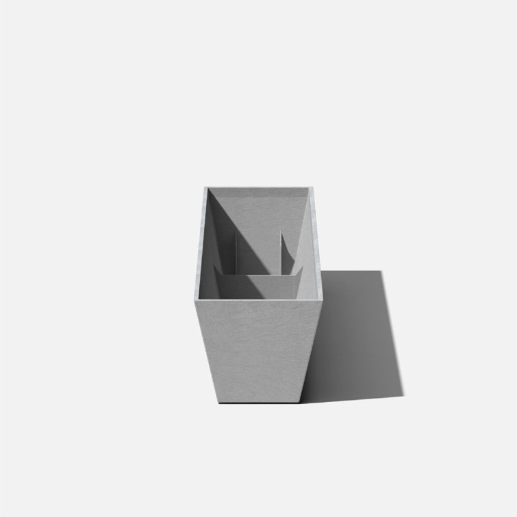 Gray 36" Recycled Plastic Outdoor Window Box Planter Set
