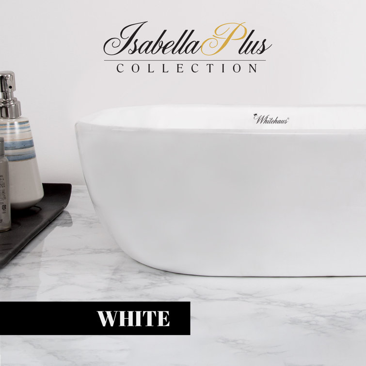 White 20" Ceramic Rectangular Above Mount Bathroom Sink
