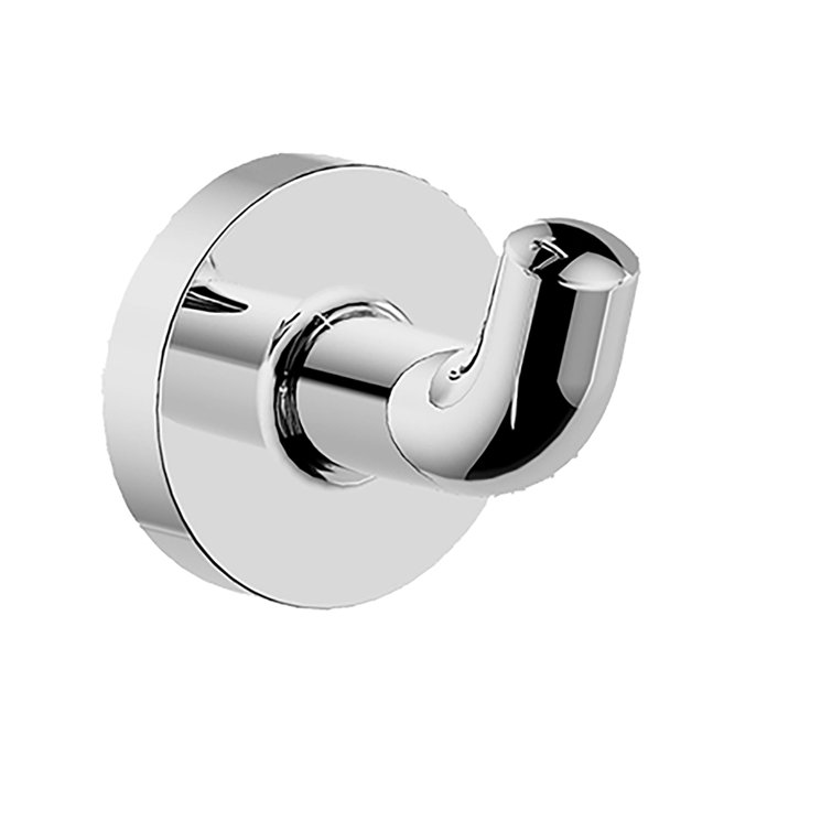 Polished Chrome Brass Wall Mounted J-Hook Robe Hook