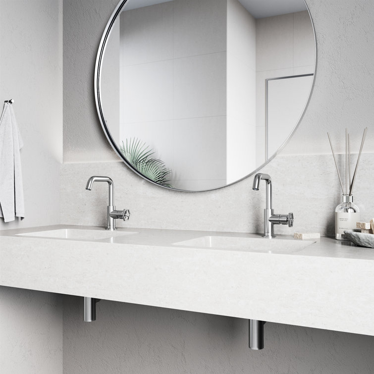 Ruxton Brushed Nickel Single-Handle Low-Arc Bathroom Faucet