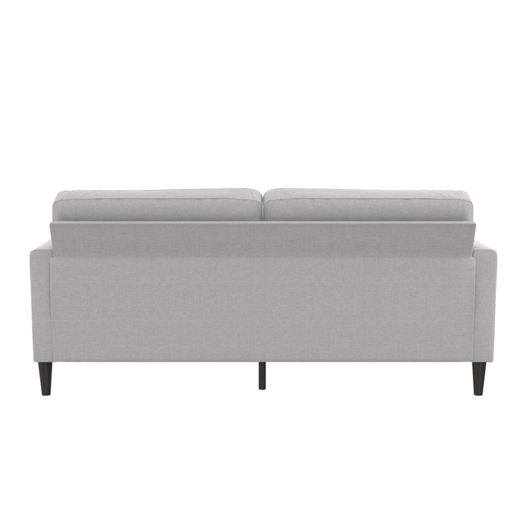 Light Gray Linen 67'' Wood Frame Pillow-Top Arm Sofa