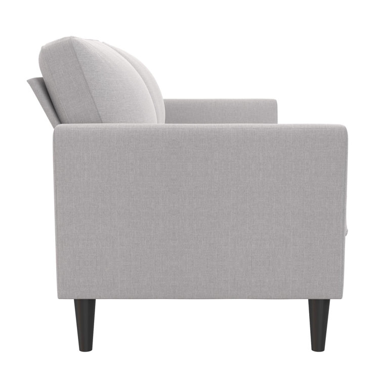 Light Gray Linen 67'' Wood Frame Pillow-Top Arm Sofa