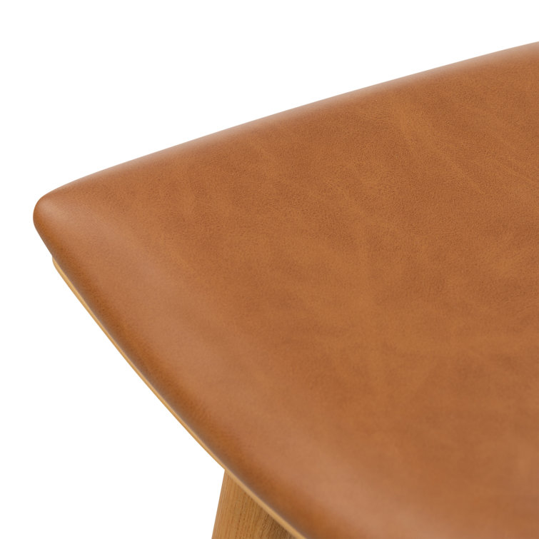 Essence Natural Saddle Style Solid Wood Bar Stool
