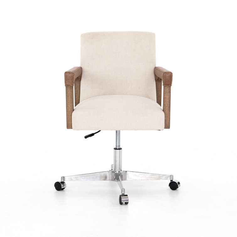 Harbor Natural Cream Leather-Wrapped Conference Chair