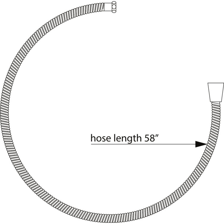Polished Chrome 58" Flexible Shower Hose