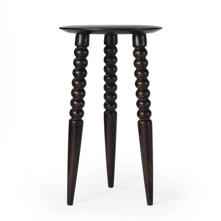 Lessing 71'' Round Solid Wood Tripod Accent Table