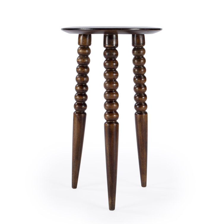 Fluornoy Round Solid Wood Tripod Accent Table