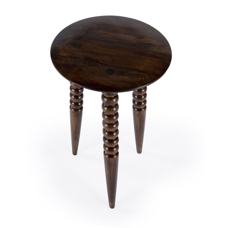 Fluornoy Round Solid Wood Tripod Accent Table