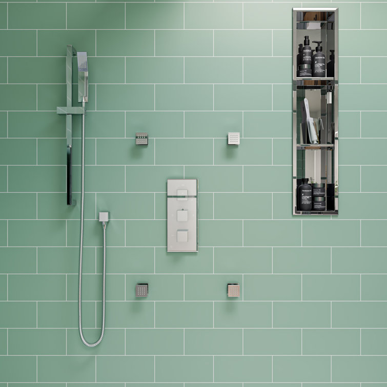 Polished Chrome Adjustable Height Handheld Shower Head Set