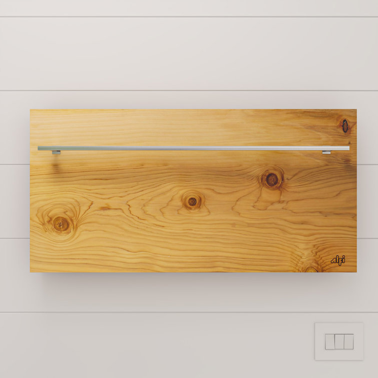 Natural Cedar Wood Wall-Mounted Electric Towel Warmer
