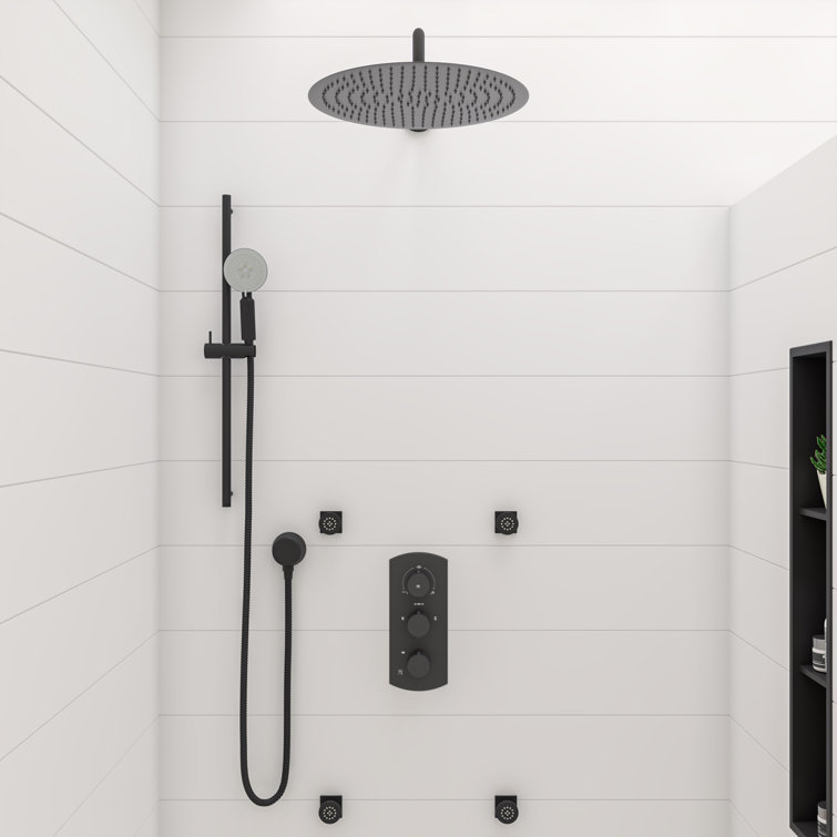 Polished Stainless Steel Vertical Triple Shelf Shower Niche